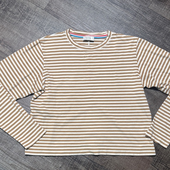 AYR Beige and White Striped Long Sleeve Top - Picture 6 of 11